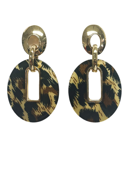 Printed hoop earrings