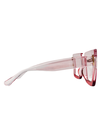 Clear red and pink sunglasses