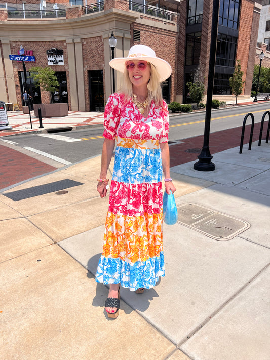 Multicolored Floral Dress