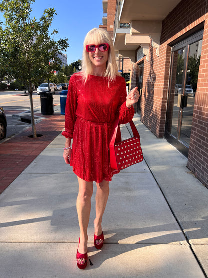 Red Sequin dress