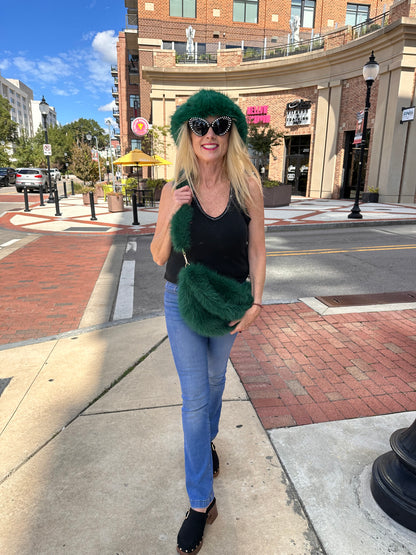 Plush Shoulder Handbag