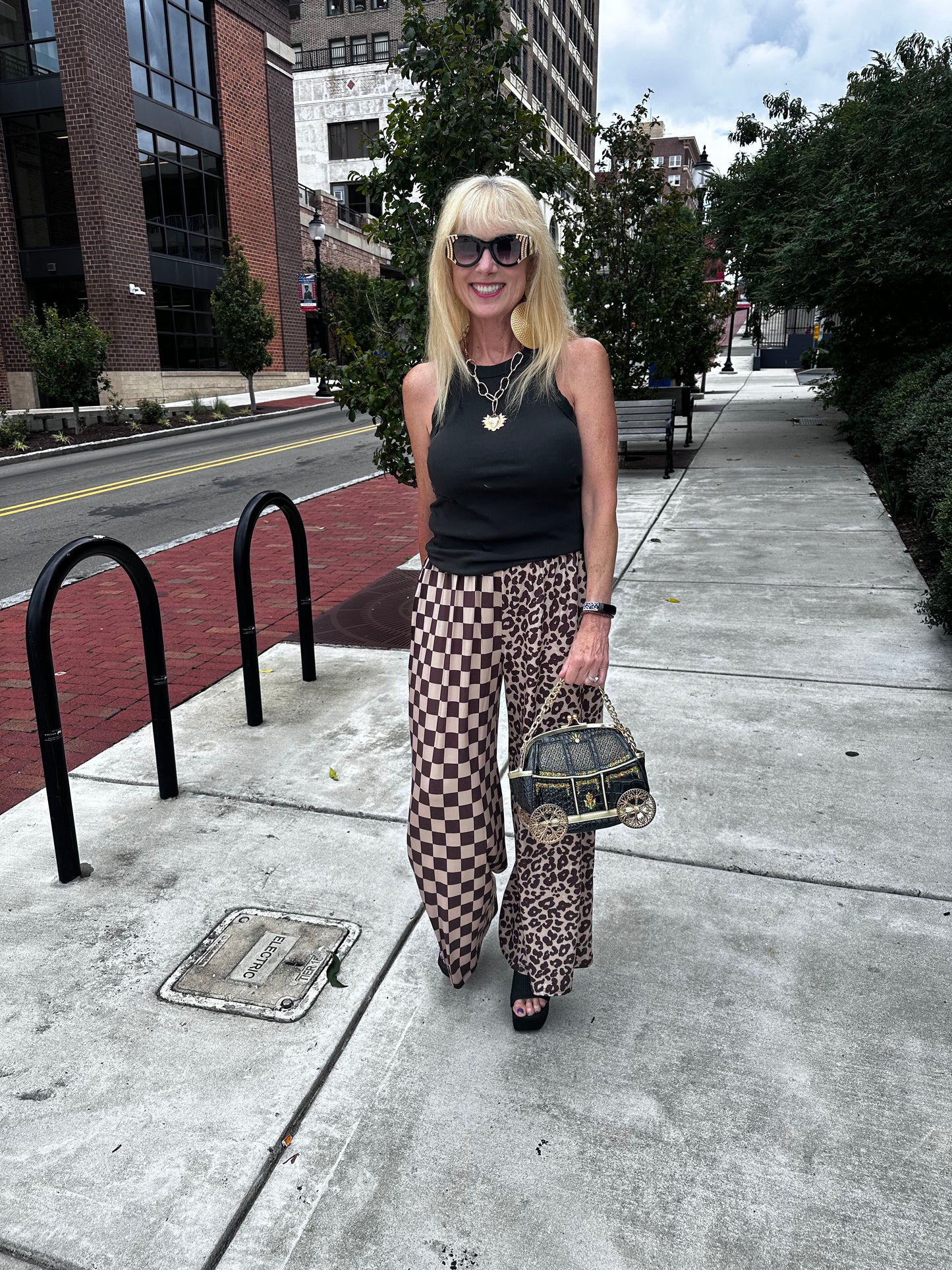 Half/Half Wide Leg Pant