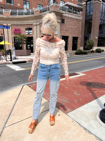 Washed Blue Straight Pant Denim