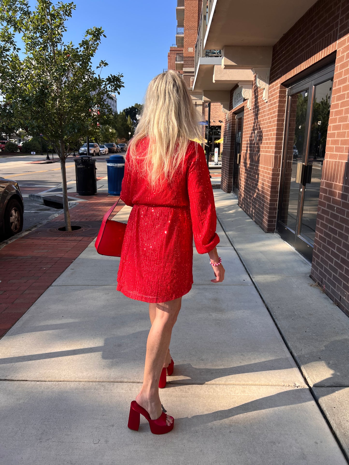Red Sequin dress