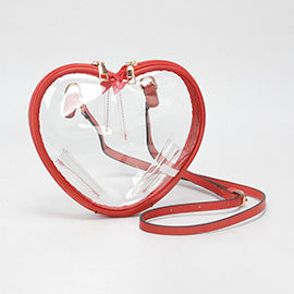 Clear Heart Shaped Crossbody Bag