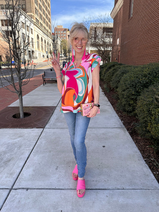 Abstract colored top