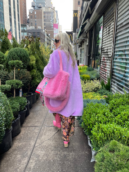 Fluffy Faux Fur Oversized Tote Bag