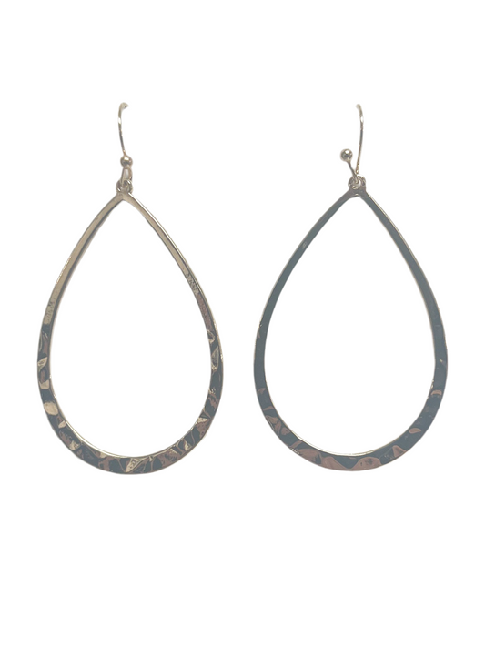 Hammered Metal Teardrop earrings