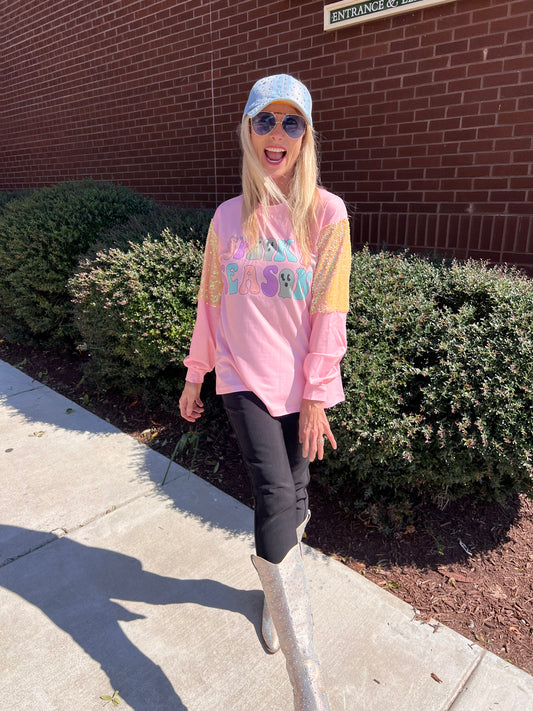 Spooky season long sleeve top(small)