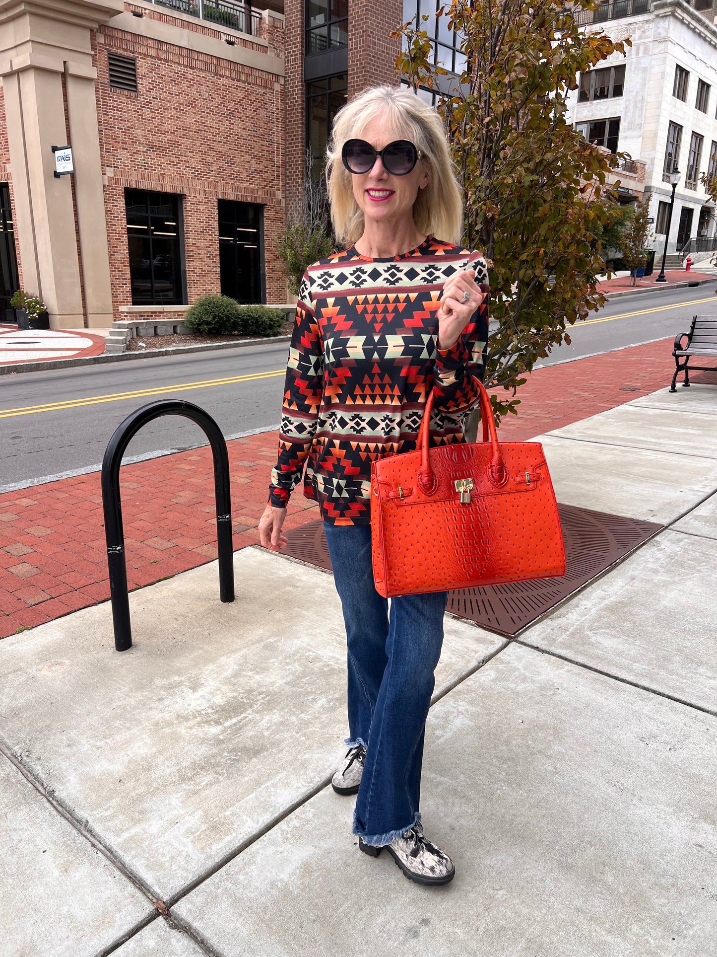 Aztec Long Sleeve Top