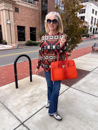 Aztec Long Sleeve Top