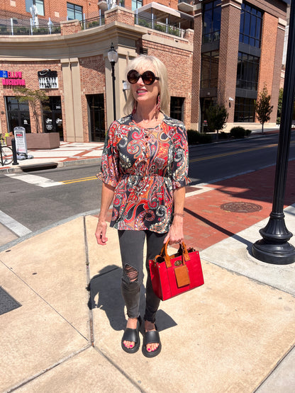 Paisley Printed Top