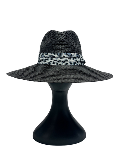 Black Printed Band Hat