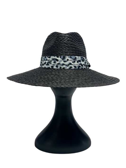 Black Printed Band Hat
