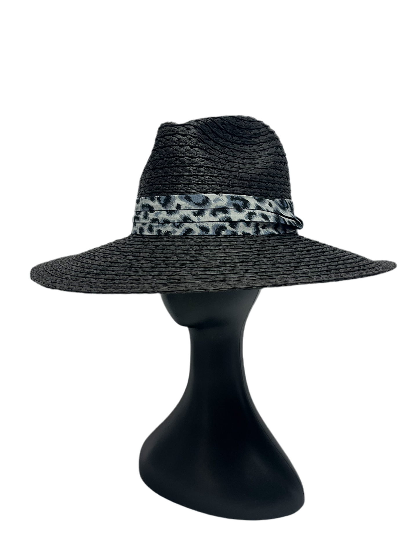 Black Printed Band Hat