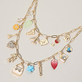 Paperclip Chain Charm Necklace