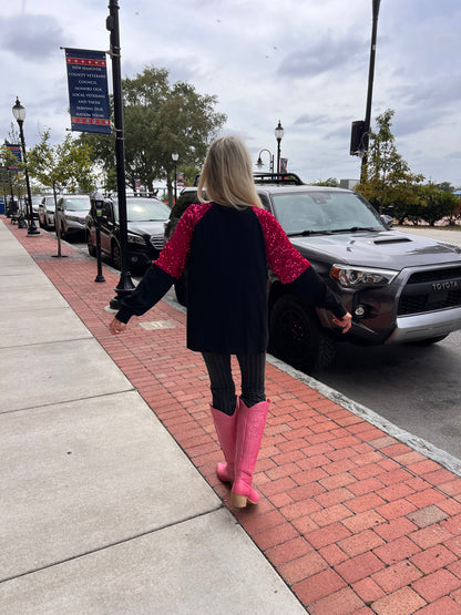 Merry Long Sleeve Sequin Top