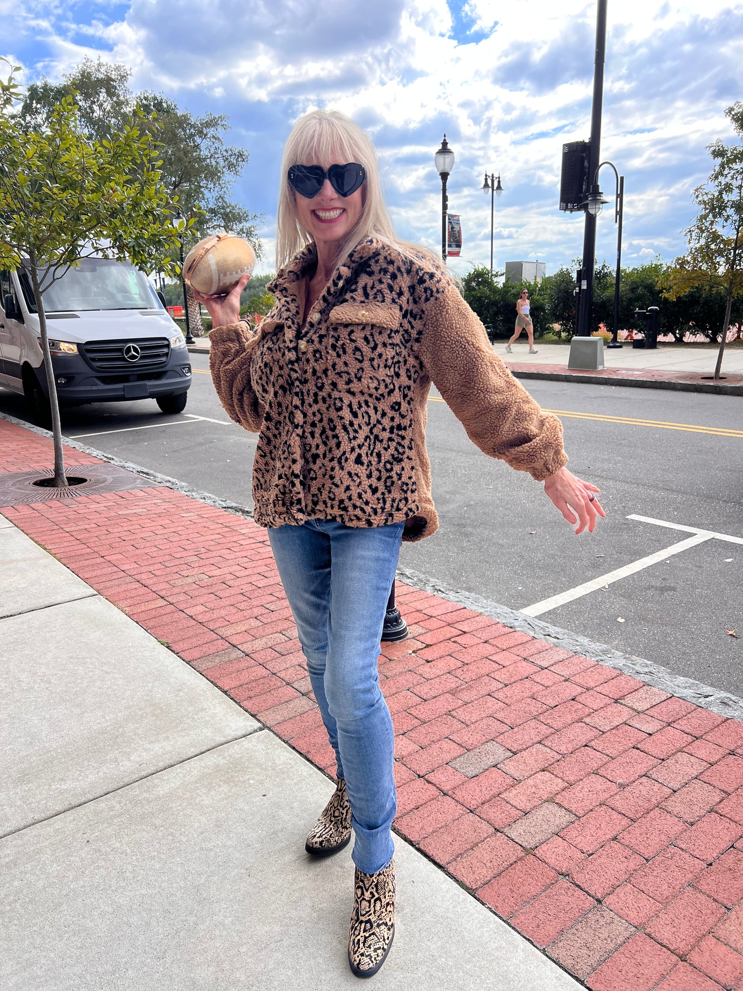 Brown Trimmed Sherpa Jacket
