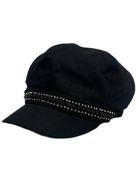 Black Banded Beret Hat