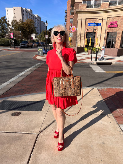 Red Ruffle Dress