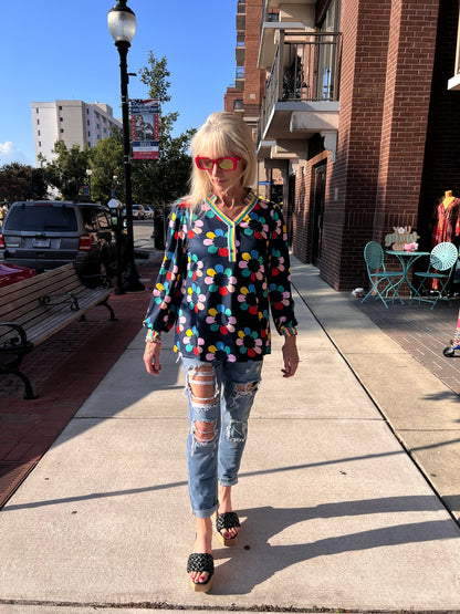 Long sleeve petal top