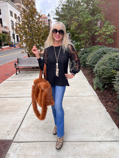 Long Sleeve Top w/Lace Sleeves