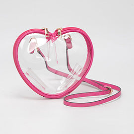 Clear Heart Shaped Crossbody Bag