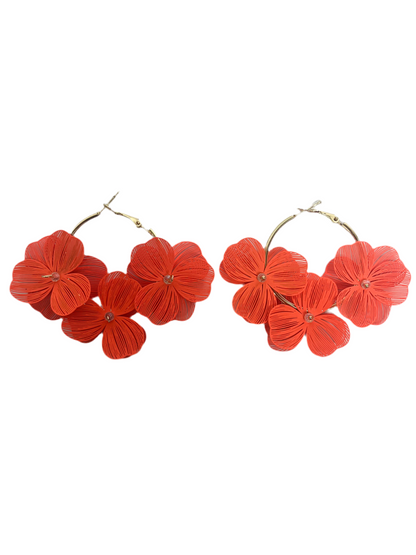 Filigree Petal Hoop Earrings