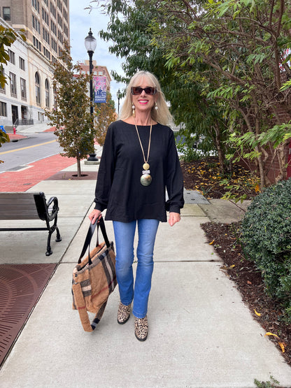 Black Long Sleeve Top