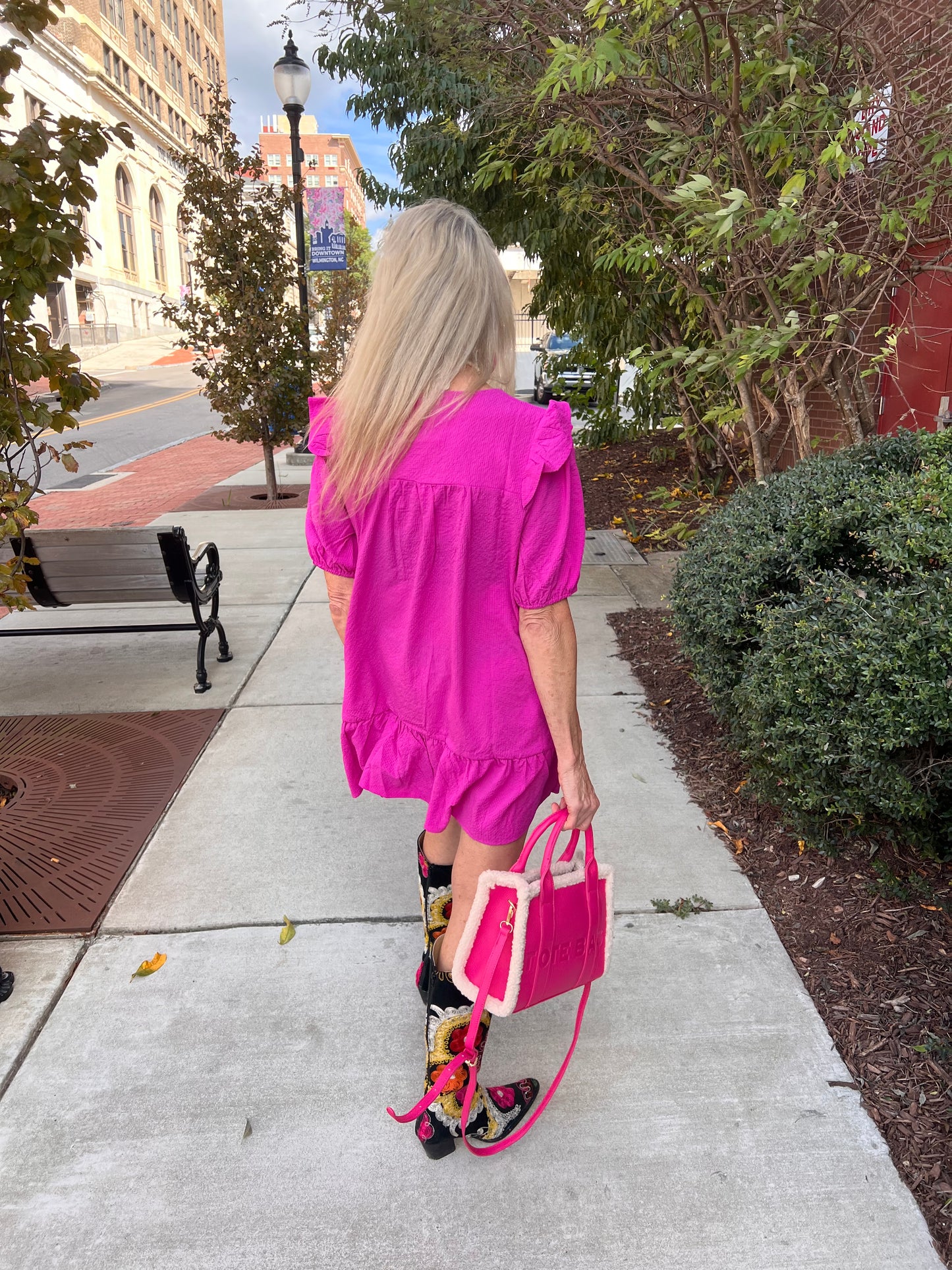 Fuchsia Ruffle Dress or Top