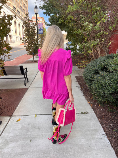 Fuchsia Ruffle Dress or Top