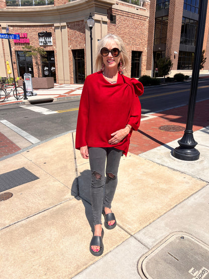 Asymmetrical Pull Through Poncho