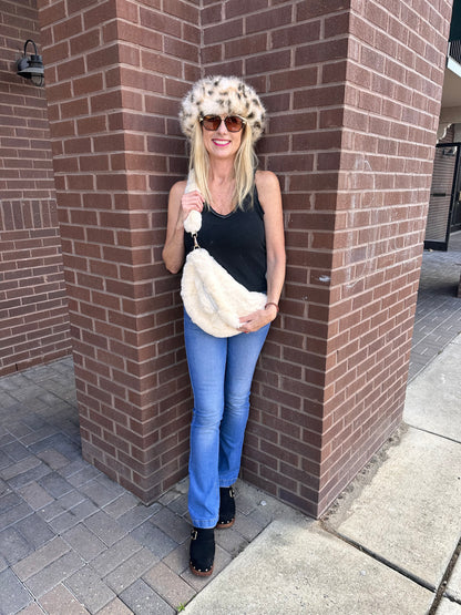 Plush Shoulder Handbag
