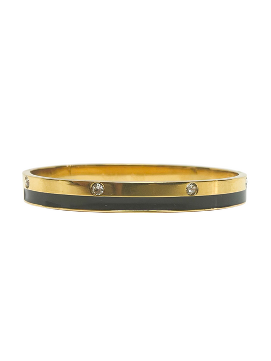 Black and gold crystal bracelet