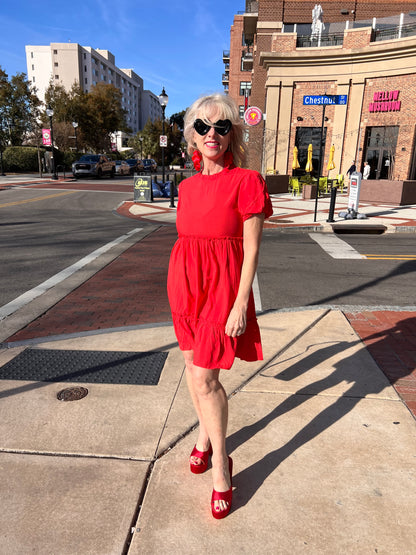 Red Ruffle Dress