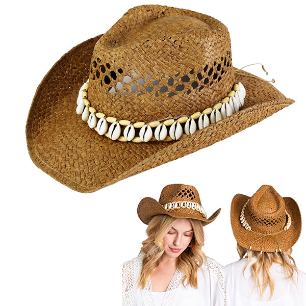 Seashell Beaded Cowboy Hat