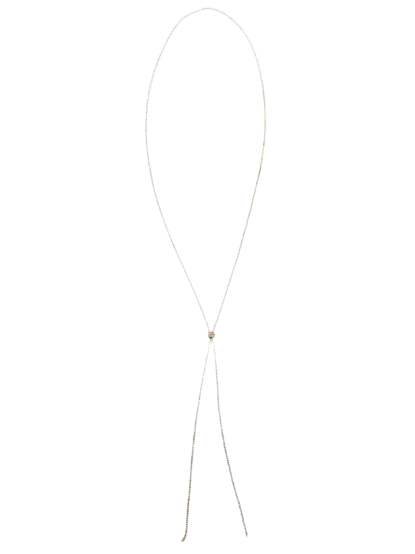 Crystal slide long necklace