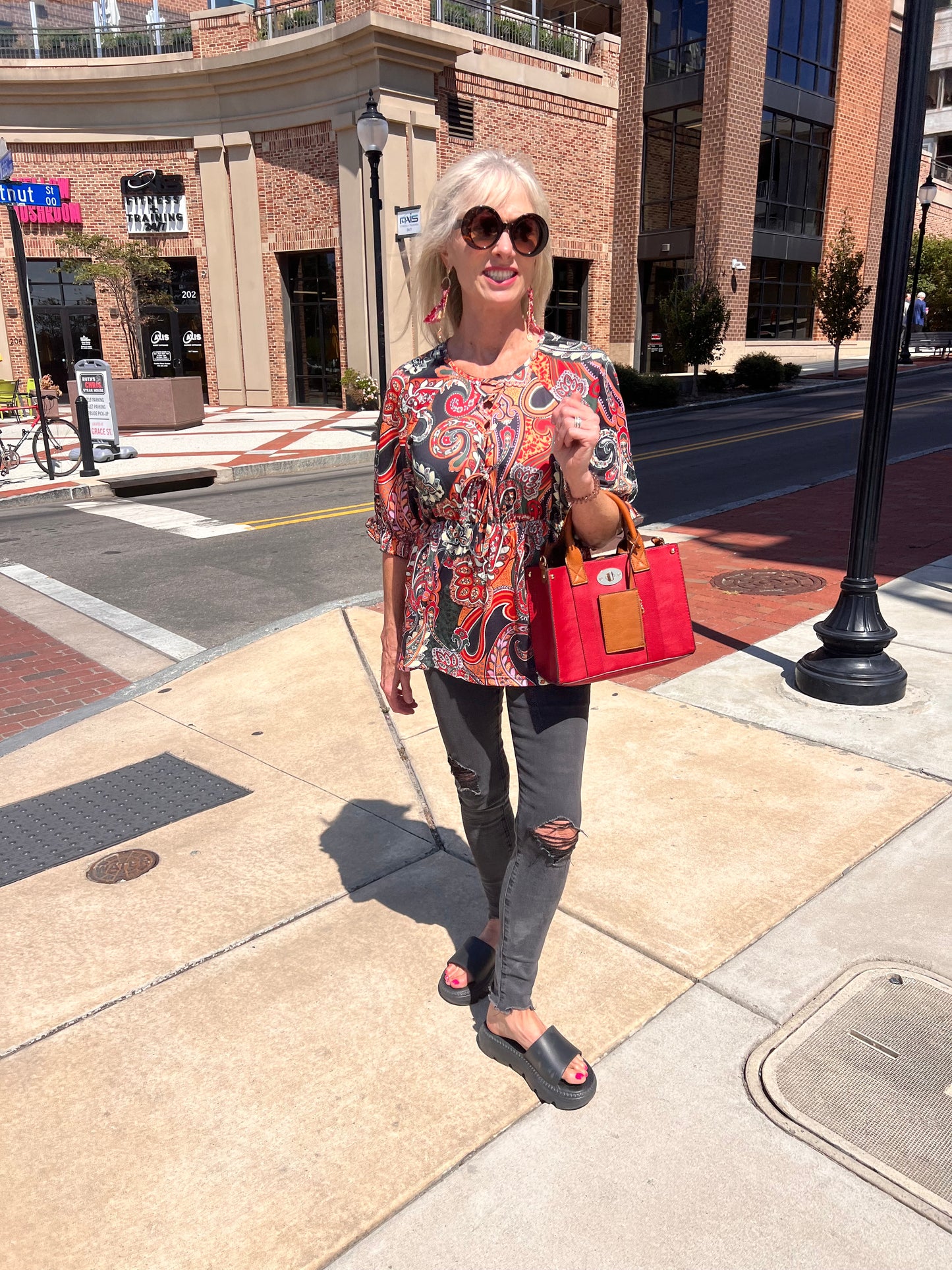 Paisley Printed Top