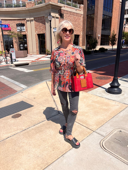 Paisley Printed Top