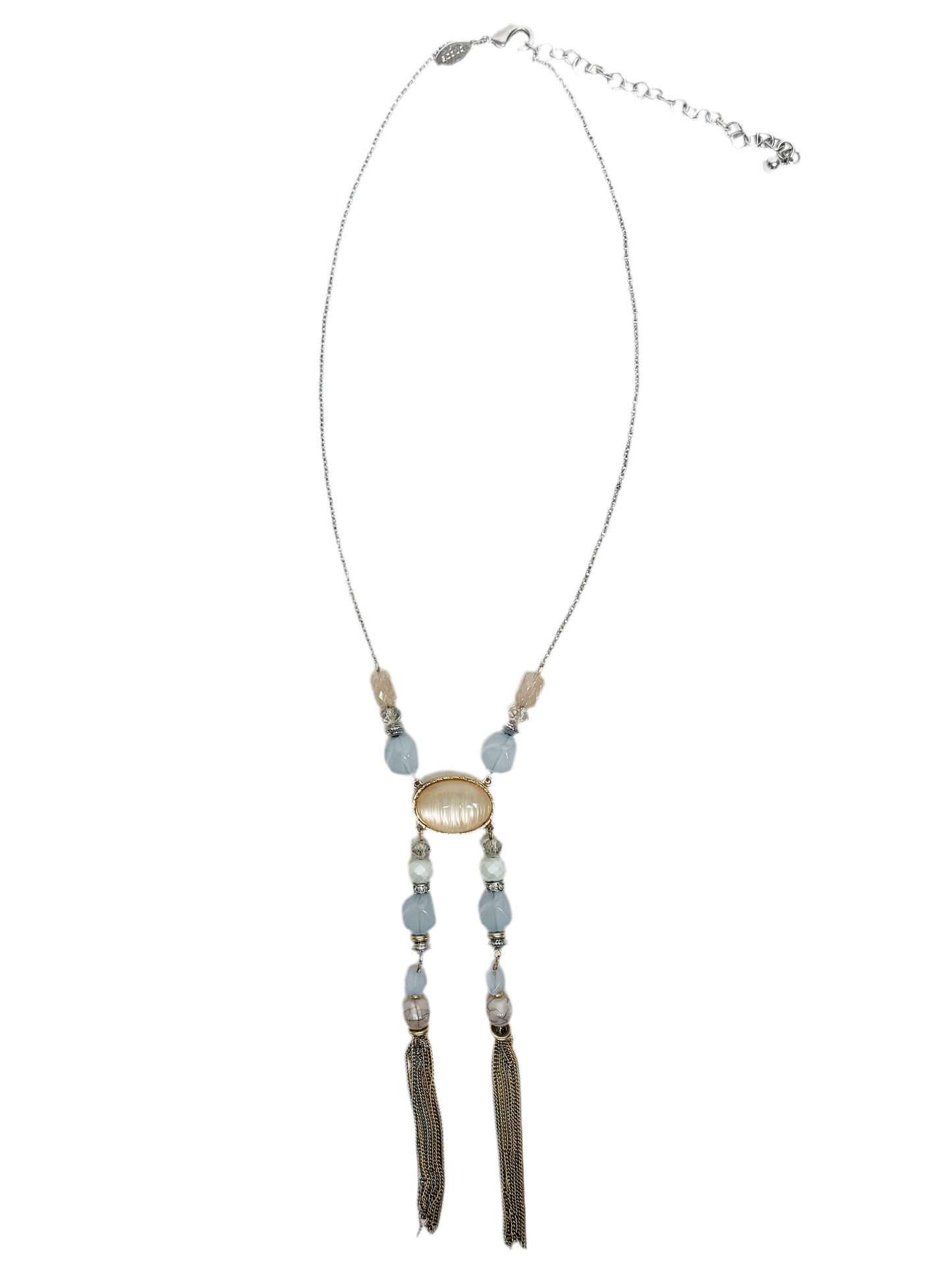 Double tassel long necklace