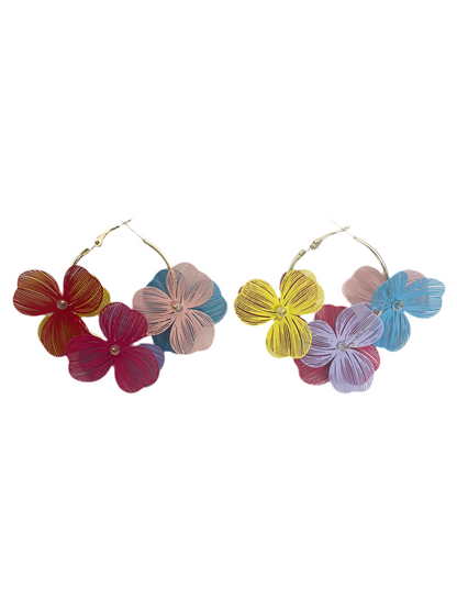 Filigree Petal Hoop Earrings
