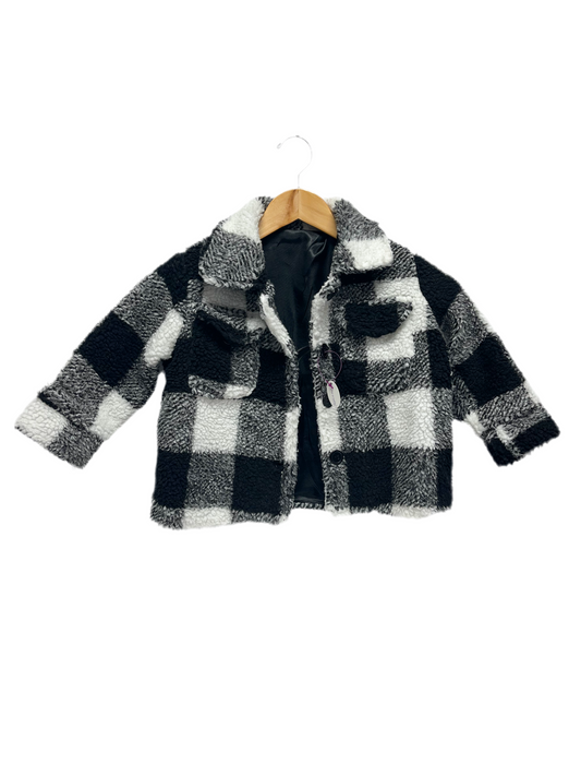 Black and white plaid toddler jacket (Ages 2-3)