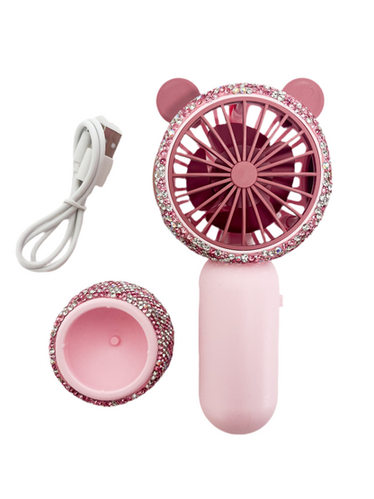 Bedazzled handheld fan