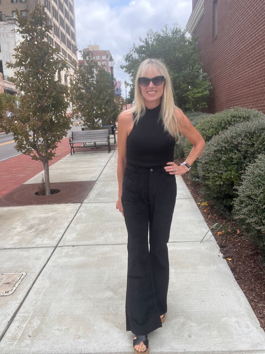 Black corduroy jeans