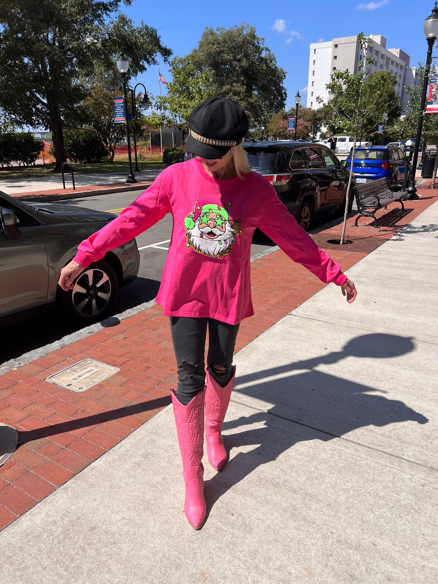 Glitter Santa Sweatshirt
