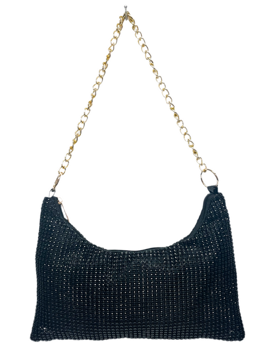 Black crystal handbag