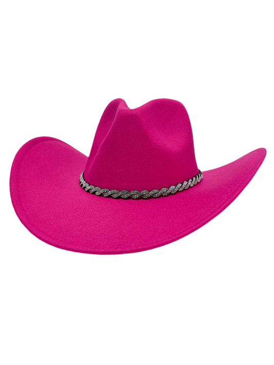 Pink Western Hat