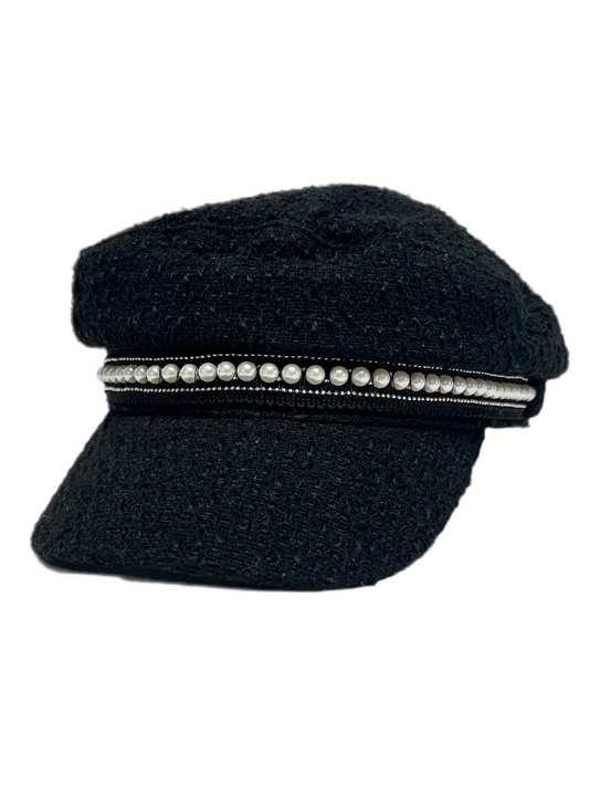 Black Beret w/Pearls