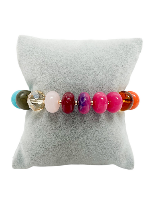Multi Beaded Stretch Bracelet