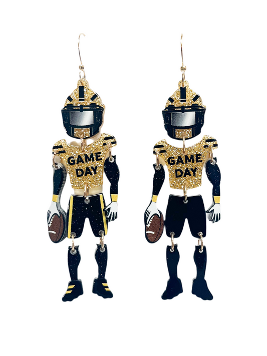 Shimmer game day earrings